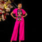 Felicia pink wide leg pants