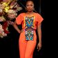 Fanti orange wide leg pants