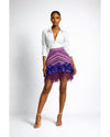 Bey Beaded Fringe Mini skirt (Purple)