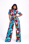 Bella Jumpsuit in Blue Floral