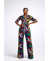 Bella Jumpsuit in Geometric Print