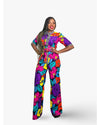 Bella Jumpsuit in purple Floral