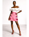 Lupiter Floral Mini skirt ( pink )